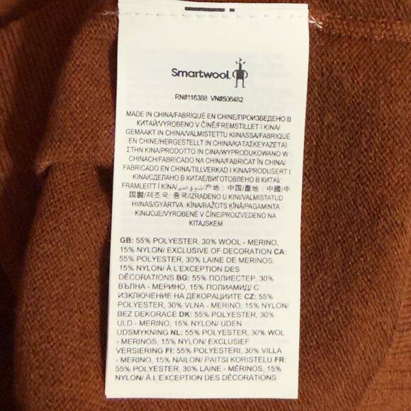 Smartwool Sparwood Sweater Men’s XXL Rust Brown Merino Wool Crewneck NWT - Picture 8 of 11